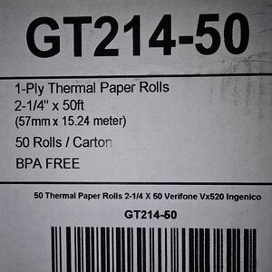 Thermal Paper Rolls - White - Compatible with Verifone & Ingenico